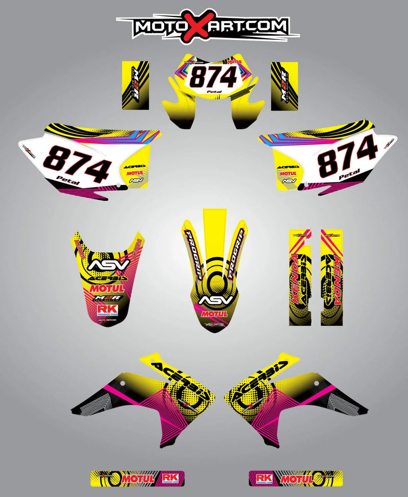 HONDA CRF 230 (2015-2016) Stickers Custom Graphics Full Kit NEON