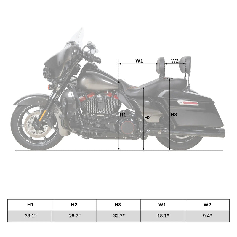 Harley Electra Street Glide Two-Up Driver Passenger Seat (2009-2023)