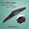 Lexus CT200h 2 x 200mm 8" Rear Windshield Wiper Blades (2011-2016)