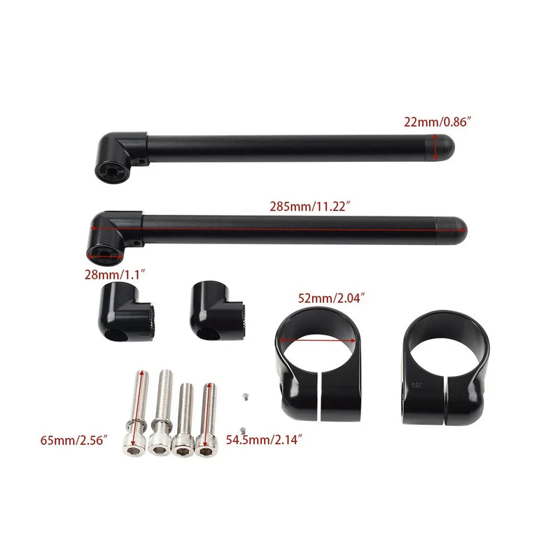 Universal Motorcycles 52MM Cafe Racer 7/8" Clip-On Handlebar