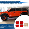 Ford Bronco (2021-2024) 4 Pcs Air Condition Outlet Vent Trim Cover Frame Red