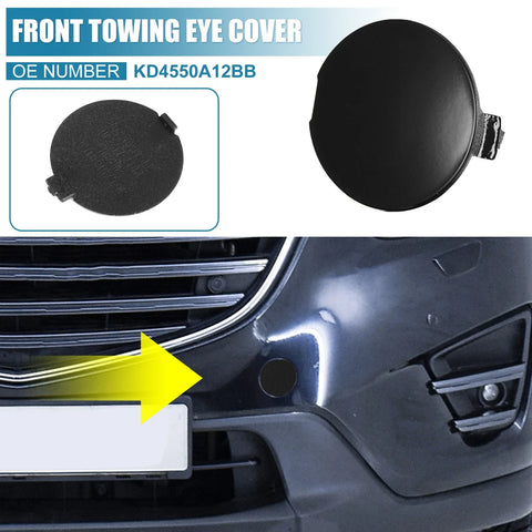 Mazda CX-5 (2013-2016) Black Front Bumper Tow Hook Cover