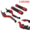 Suzuki GSX-S750 Red Extendable Brake Clutch Levers & Handlebar Grips (2017-2023)