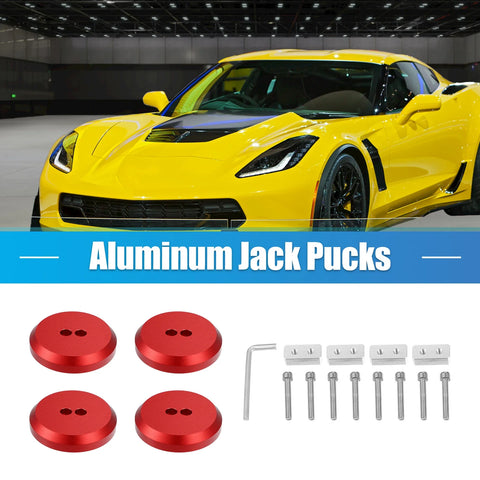 Chevrolet Corvette C5 (1997-2004) & Porsche Frame Rail Red 4 Pcs Jack Pad