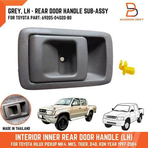Toyota Hilux Ute LH Grey Inner Rear Door Handle (1997-2004)