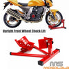 Motorcycle Motorbike Garage Transport Red Front Tire Wheel Chock Stand