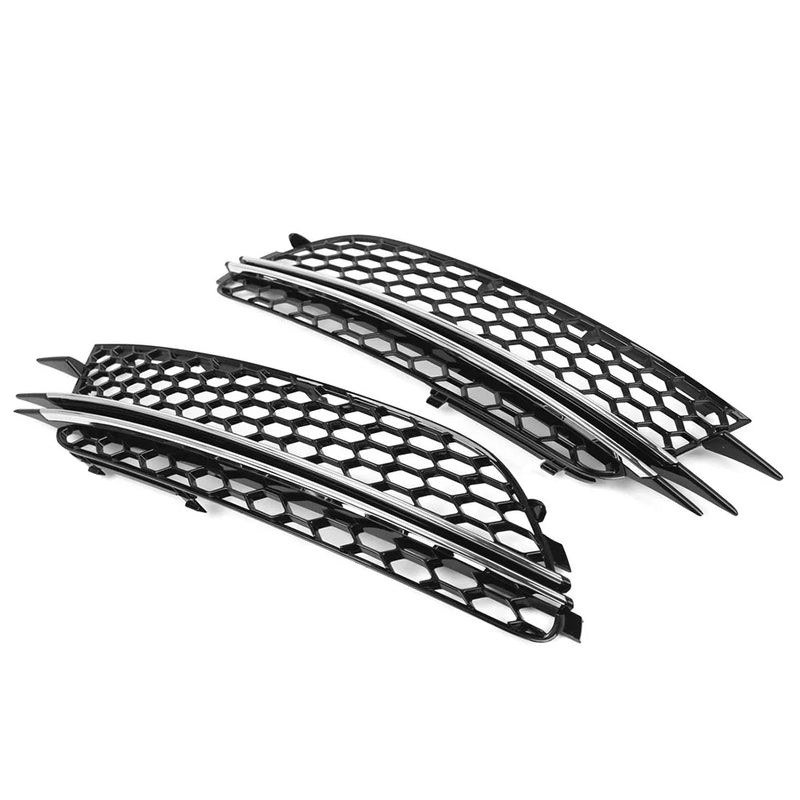 Audi A6 C7 Honeycomb Front Bumper Fog Light Grilles (2012-2015)