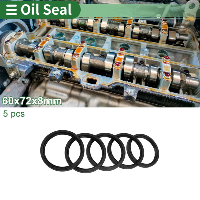 Make Model Oil Seal / 60x72x8mm / Seal Ring Rotary Shaft NBR Black
