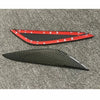 Tesla Model 3 2 x Black Carbon Fiber Fog Light Trim Eyelids (2017-2024)