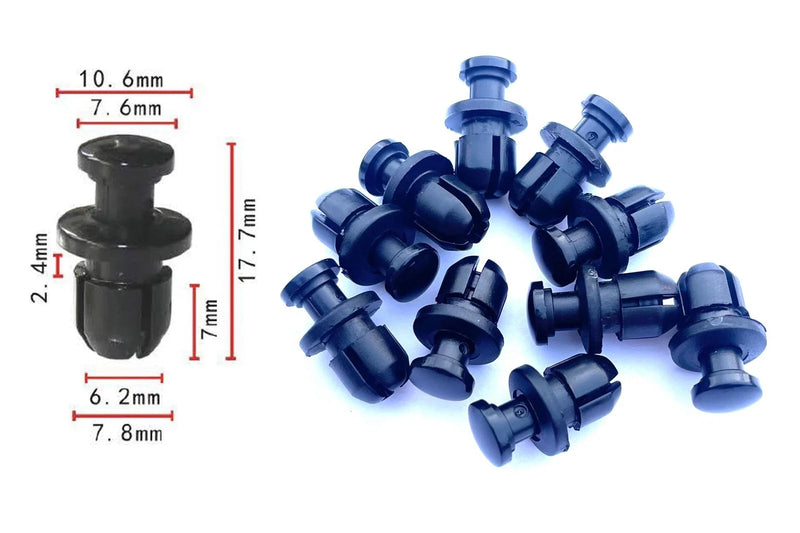 Honda 10x Carrosserie Tête de fourche Clips Plastique Pince Vis Rivets