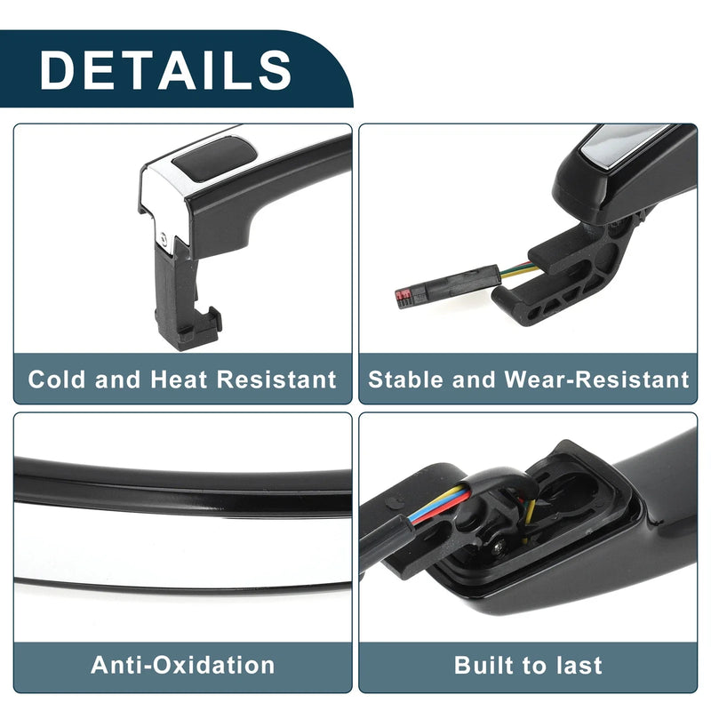 Chevrolet Cruze (2011) Black Silver Tone Front Left Door Handle