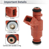 Honda Fit 1.4 8V (2003-2008) - 1 x No.16450-PWH-M01 Red Fuel Injector