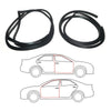 Toyota Corona Sedan RT40 RT41 1964-1970 Front Door Weatherstrip x2