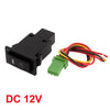 DC 12V Panel Mount Latching Red Pilot 4-Wire Fog Light Switch