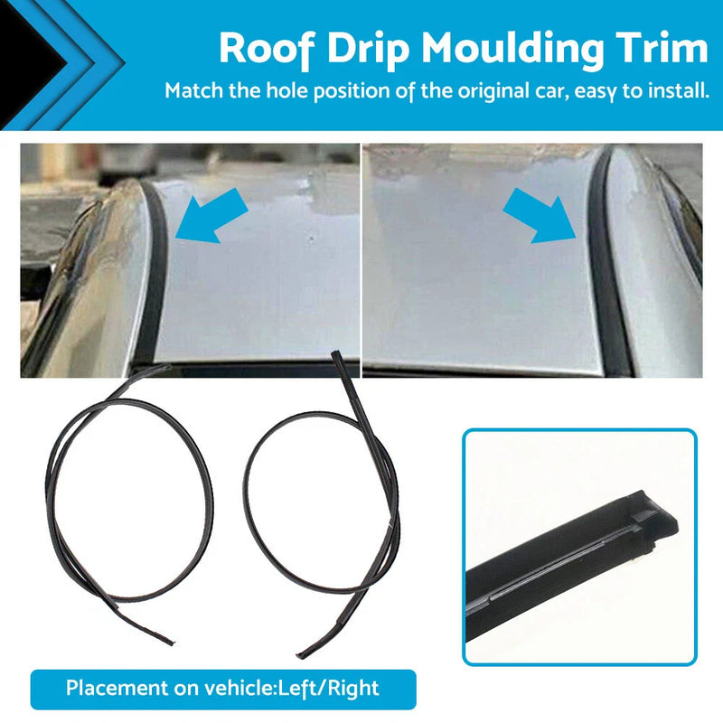 Toyota Yaris Hatchback LH & RH Side Roof Drip Moulding Trim (2006-2016)
