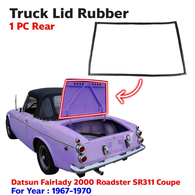 Trunk Lid Rubber Seal Fits Datsun Fairlady Sport 2000 SR311 Roadster 1967-70 New