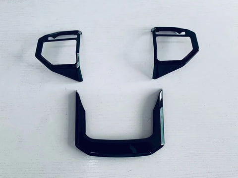 Toyota Prado LC250 3 x Black ABS Steering Wheel Cover Trim (2024-2025)