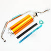 GY6 150cc 200cc ATV Dune Buggy Exhaust Pipe + Gold Alloy Muffler