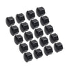 Audi 17mm Black Wheel Lug Nut Bolt Cover Caps 20Pcs