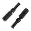 Harley Softail Deluxe Black Rear Passenger Footpegs (2018-2025)