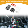 Toyota 6 Pin Front Headlight Connector Plug Plastic Black