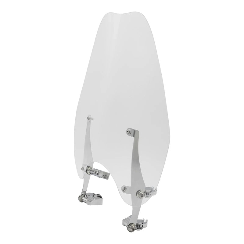 Harley Street Bob, Low Rider 49mm Windshield & Bracket Clamps (18-25)