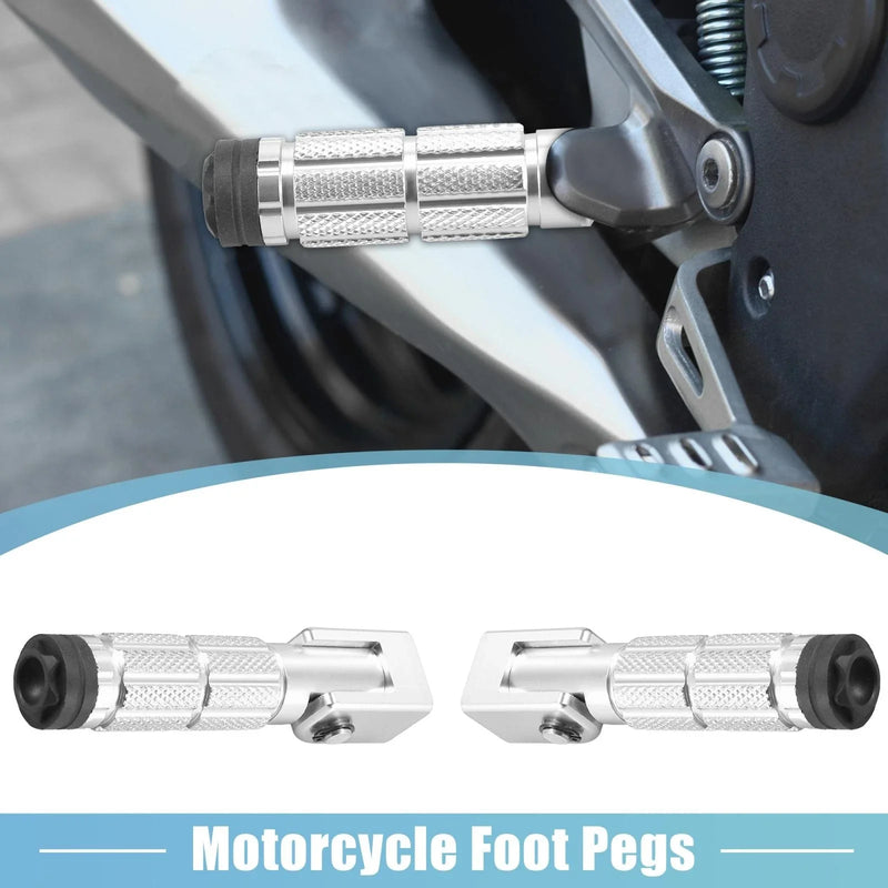 Motorcycle 1 Pair 8mm Aluminum Alloy Rearset Footpeg Fold Footrest