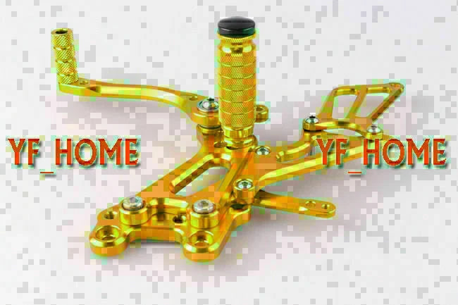 Honda CBR 600RR Gold Motorcycle Rearsets Footrest Pegs (2007-2014)