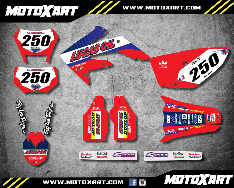 Honda CRF 250X Decals Stickers Custom Graphic Kit ACTIVE STYLE (2004-2016)