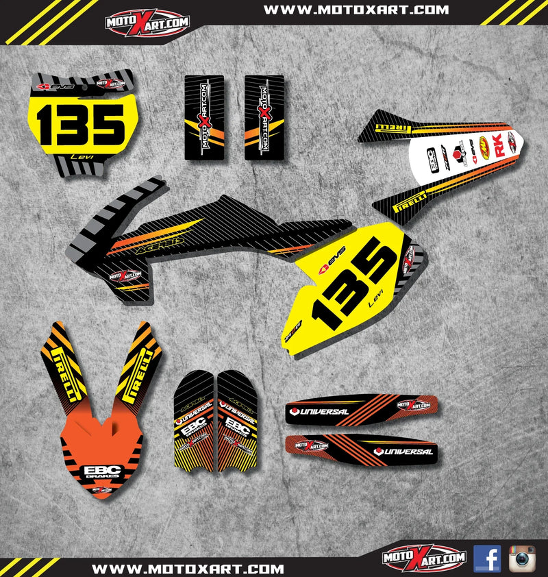 KTM 50 Custom Graphics Factory Style Stickers (2016-2018)