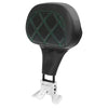 Harley Touring Road King Glide Black Green Driver Backrest Pad (2009-2024)
