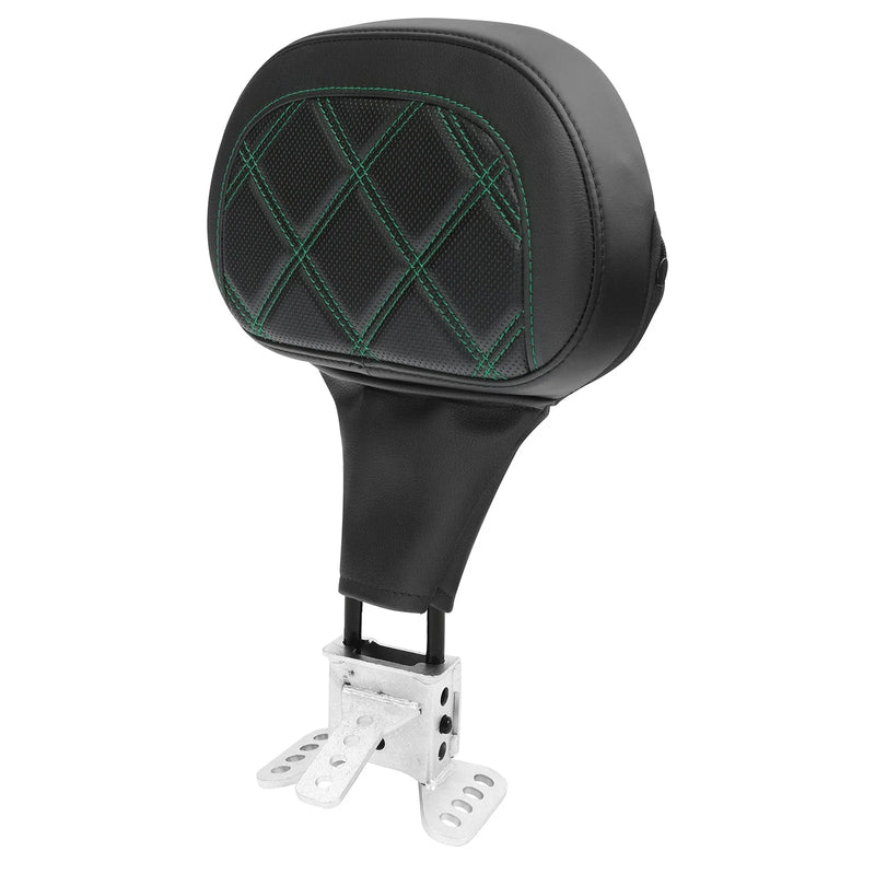 Harley Touring Road King Glide Black Green Driver Backrest Pad (2009-2024)