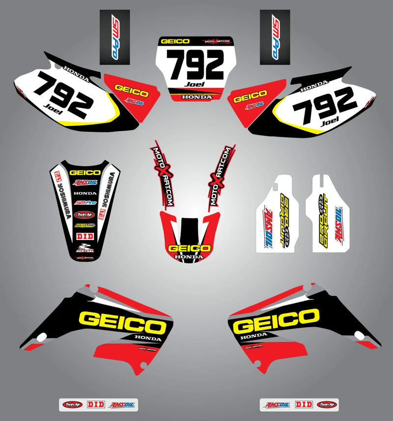 Honda CR 125 (2002-2014) Sonic Style Stickers Custom Graphics Full Kit