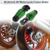 Motorcycle 0.87-1.1 2 x Aluminum Alloy Motorcycle Slider Frame Green