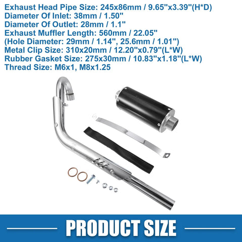 Honda XR50 CRF50 Muffler Silencer Pipe 1.1 Inch