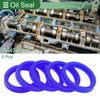 Oil Seal Seal Ring Rotary Shaft Seal TPU 35x43x7mm High Pressure Blue 5 Pcs