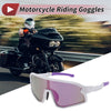 Motorcycle Riding Goggles Purple Lens White Purple Frame PC UV400