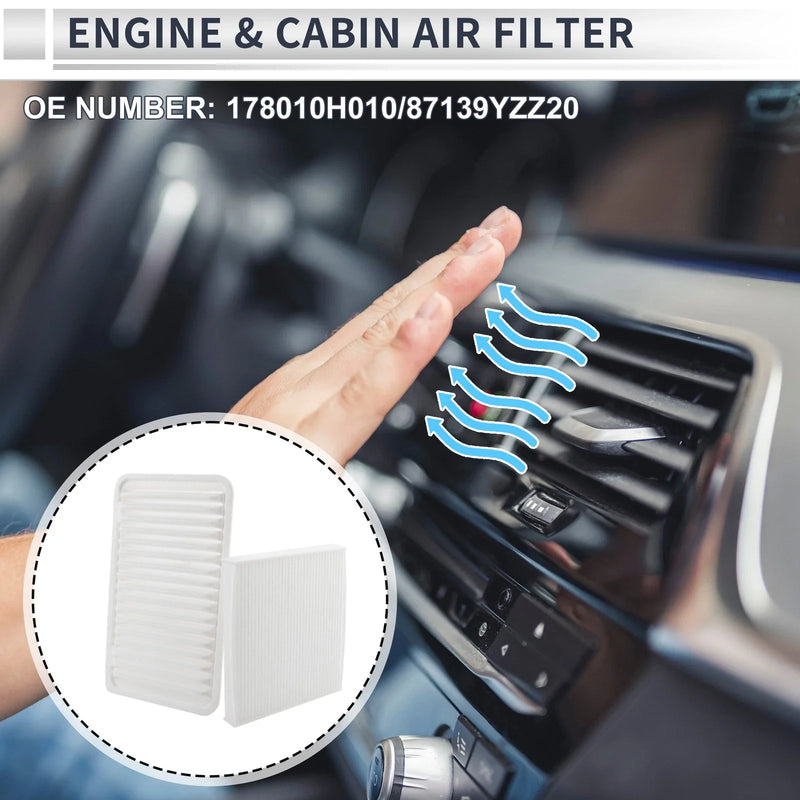 Toyota Camry 2.4L 3.0L 3.3L Engine Cabin Air Filter Combo (2002–2011)