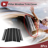 Toyota Crown Kluger Black 8 x Car Door Pillar Window Trim (2022–2024)