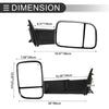 Dodge Ram 1500 with Turn Signal Light Silver Tone Tow Mirrors