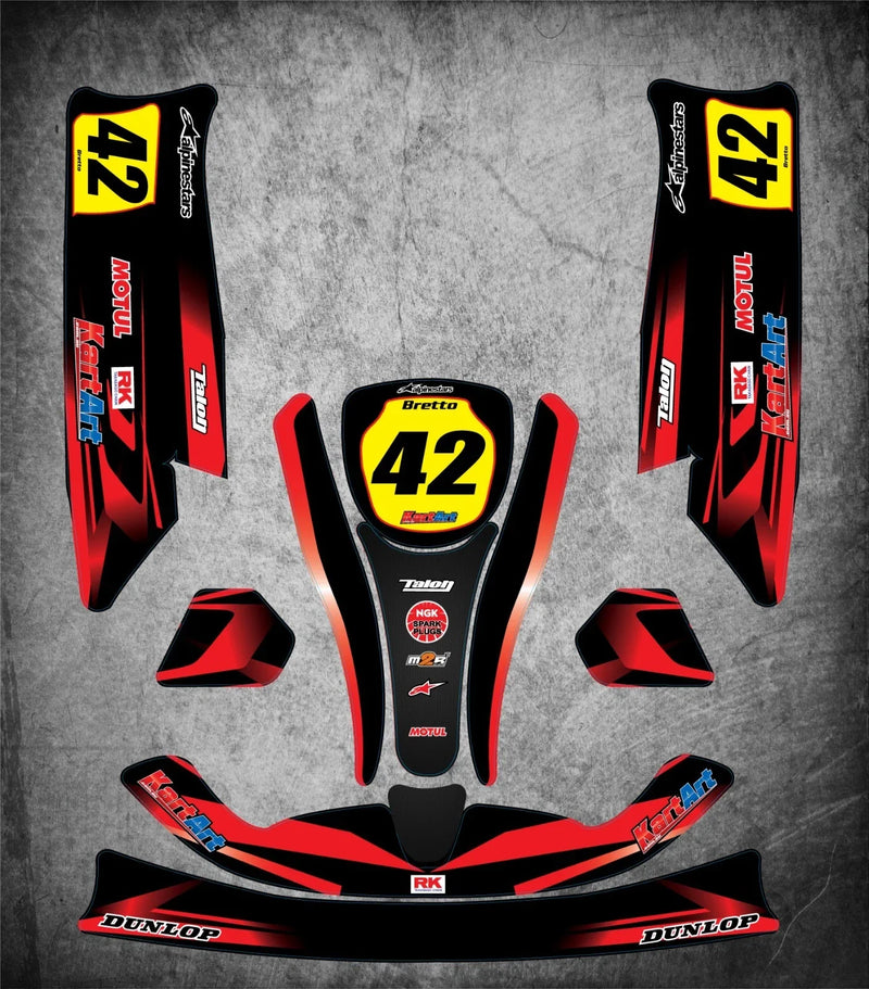 Go Kart Graphics STILO Kart Thunder Stickers Decals