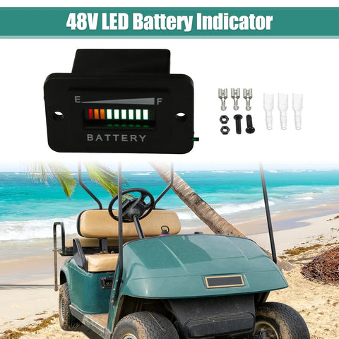 EZGO / Yamaha / Club Car 48V LED Battery Gauge Meter Fuel Meter