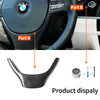 BMW F10 530i 535i 550i GT Real Carbon Fiber Steering Wheel Cover Trim fit