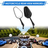 Motorcycle M10 Rear View Mirrors Polygonal Handlebar Black Iron Plastic