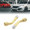 Car Motorcycle 2 x Gold Tone 135 Degree Tire Valve Extension Adapter