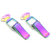 Universal 2 x Neon Chrome Electroplate Bumper Trunk Quick Release Fasteners