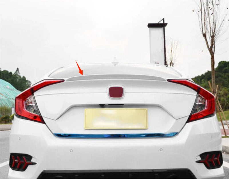 Honda Civic Sedan 4DR Pearl White Rear Trunk Spoiler (2016-2021)