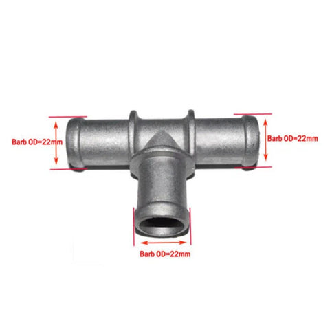 Cooling Water Hoses - Compatible with Various Models 2 x 3/4" Hose Connector Tee