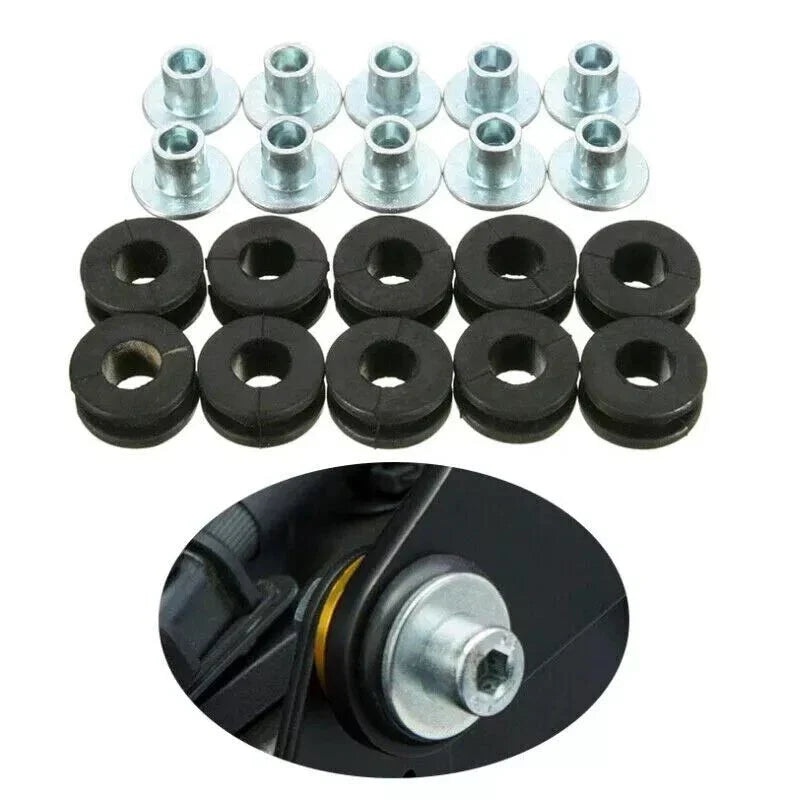 Yamaha Honda 10 x M6 Motorcycle Side Panel Rubbers