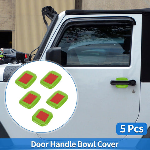 Jeep Wrangler JL (2018-2022) - ABS Green 5 Pcs Door Bowl Cover Trim
